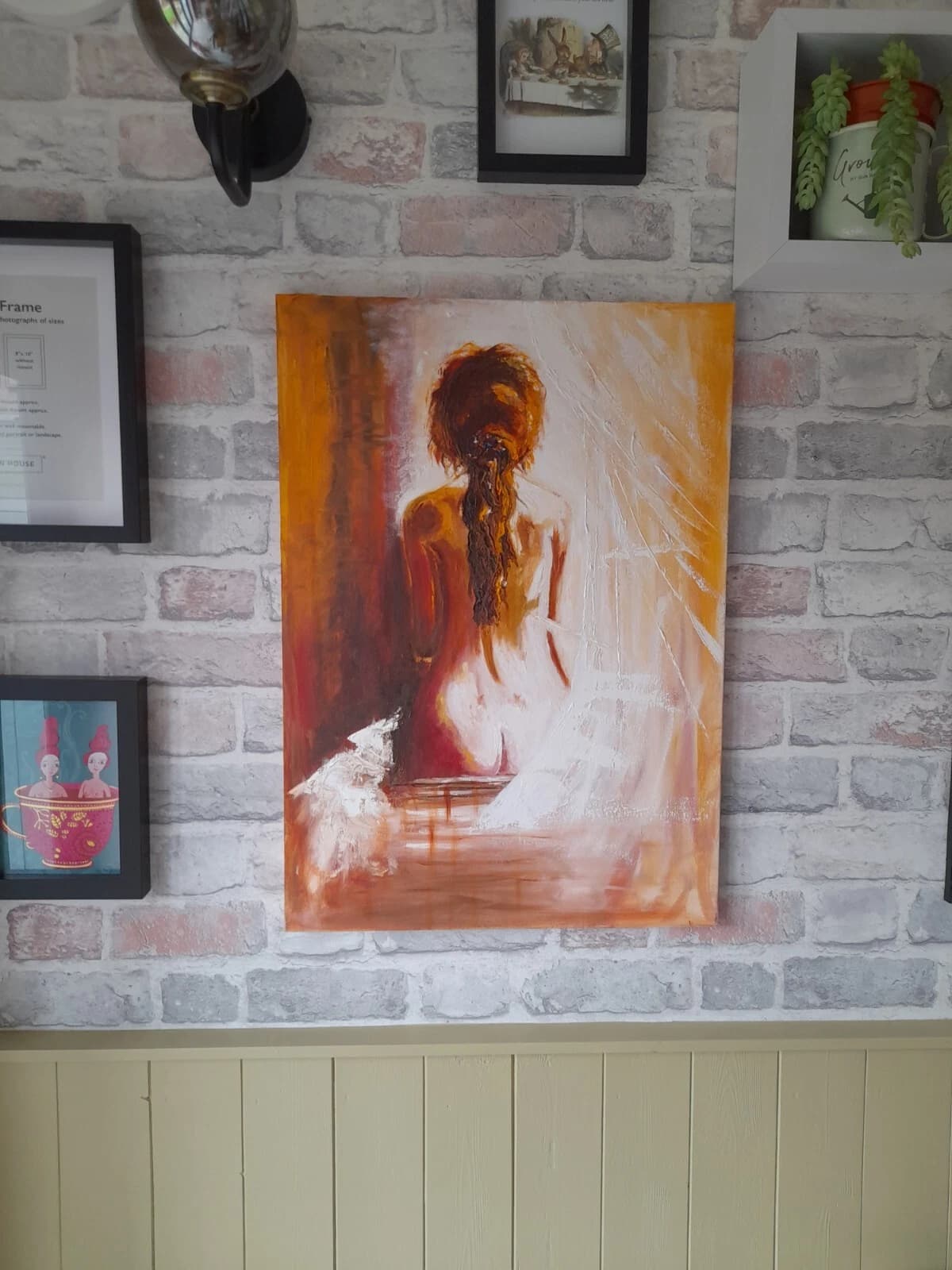 Nude Figure Woman Oil Painting Spa Bath Bathing thumbnail 6
