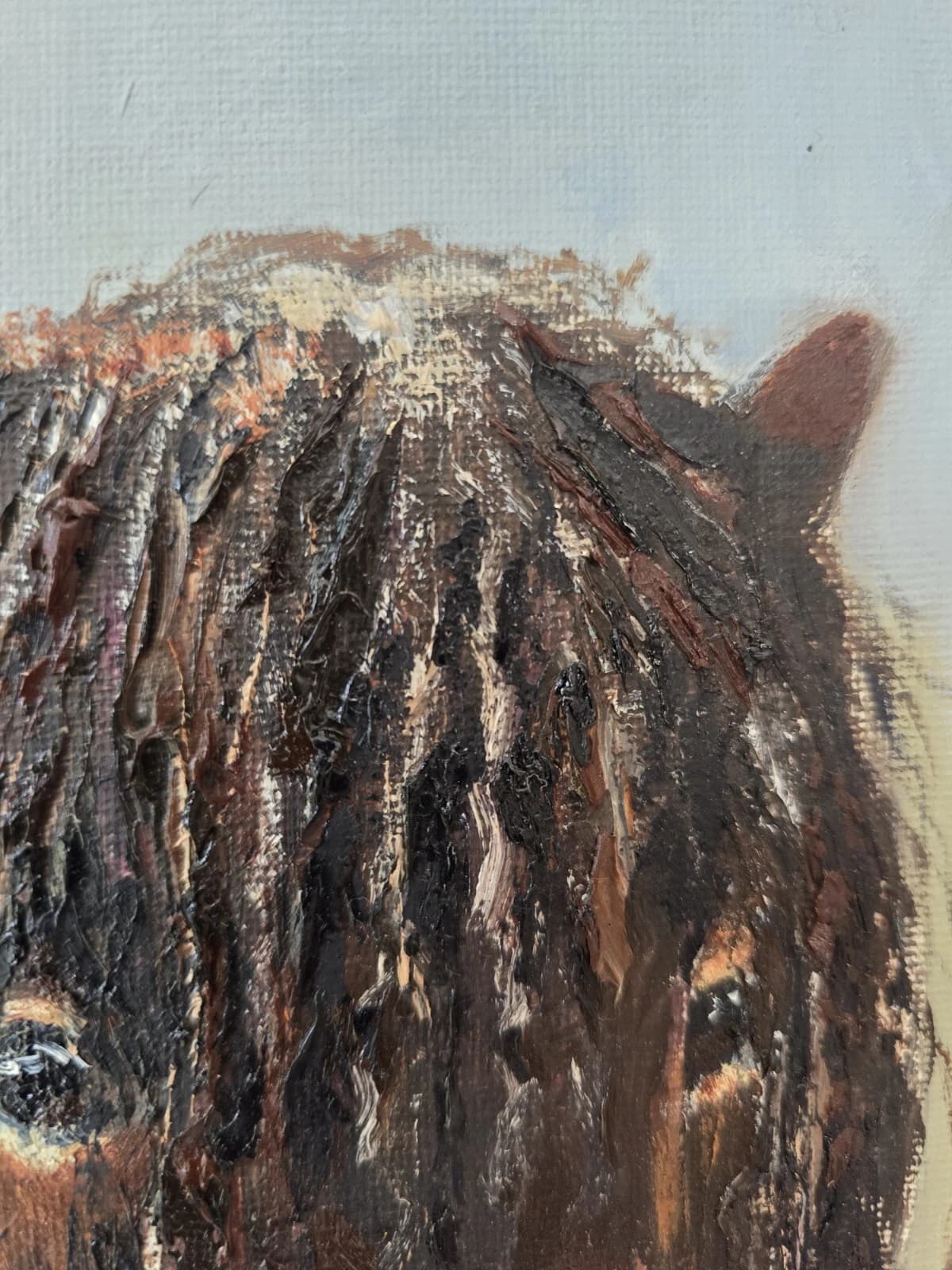 Oil Painting Exmoor Pony Portrait Head Native thumbnail 5