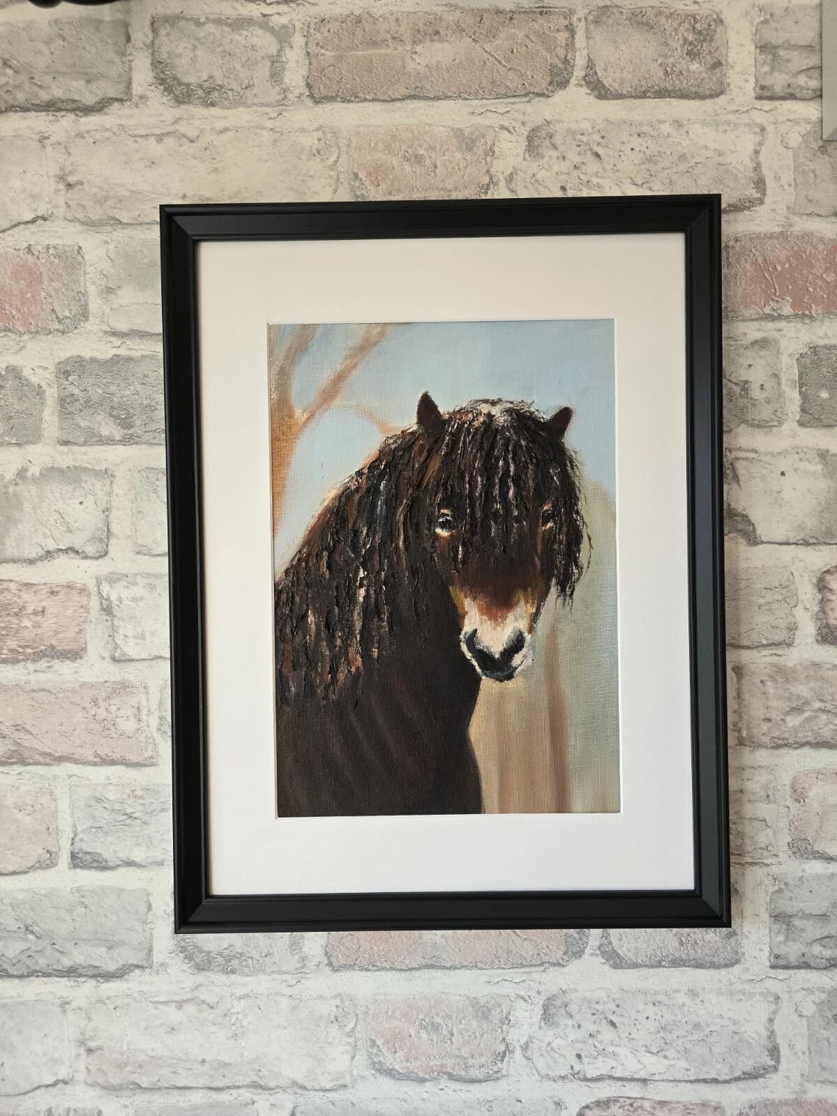 Oil Painting Exmoor Pony Portrait Head Native thumbnail 8