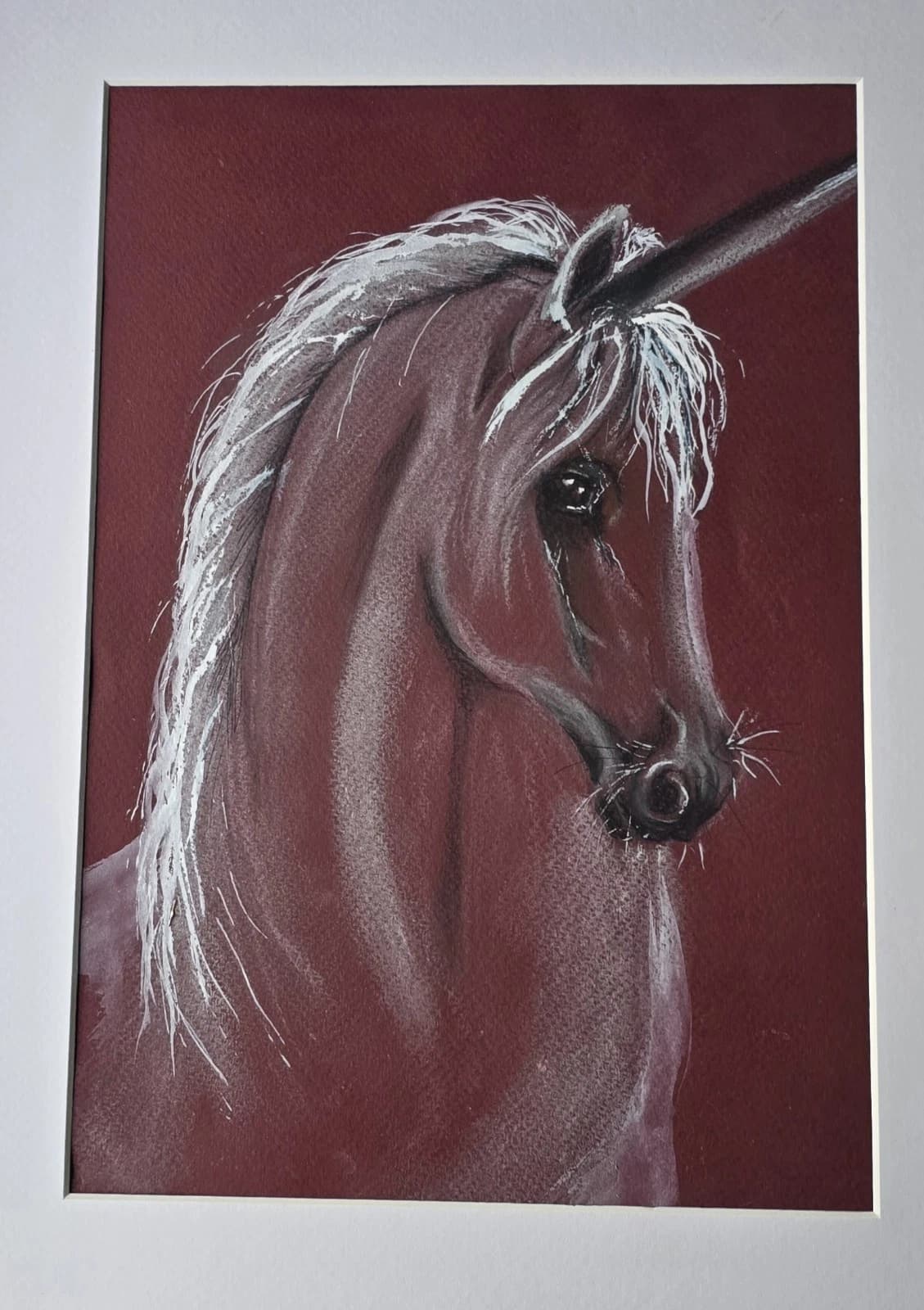 Pastel Painting Unicorn Framed thumbnail 2