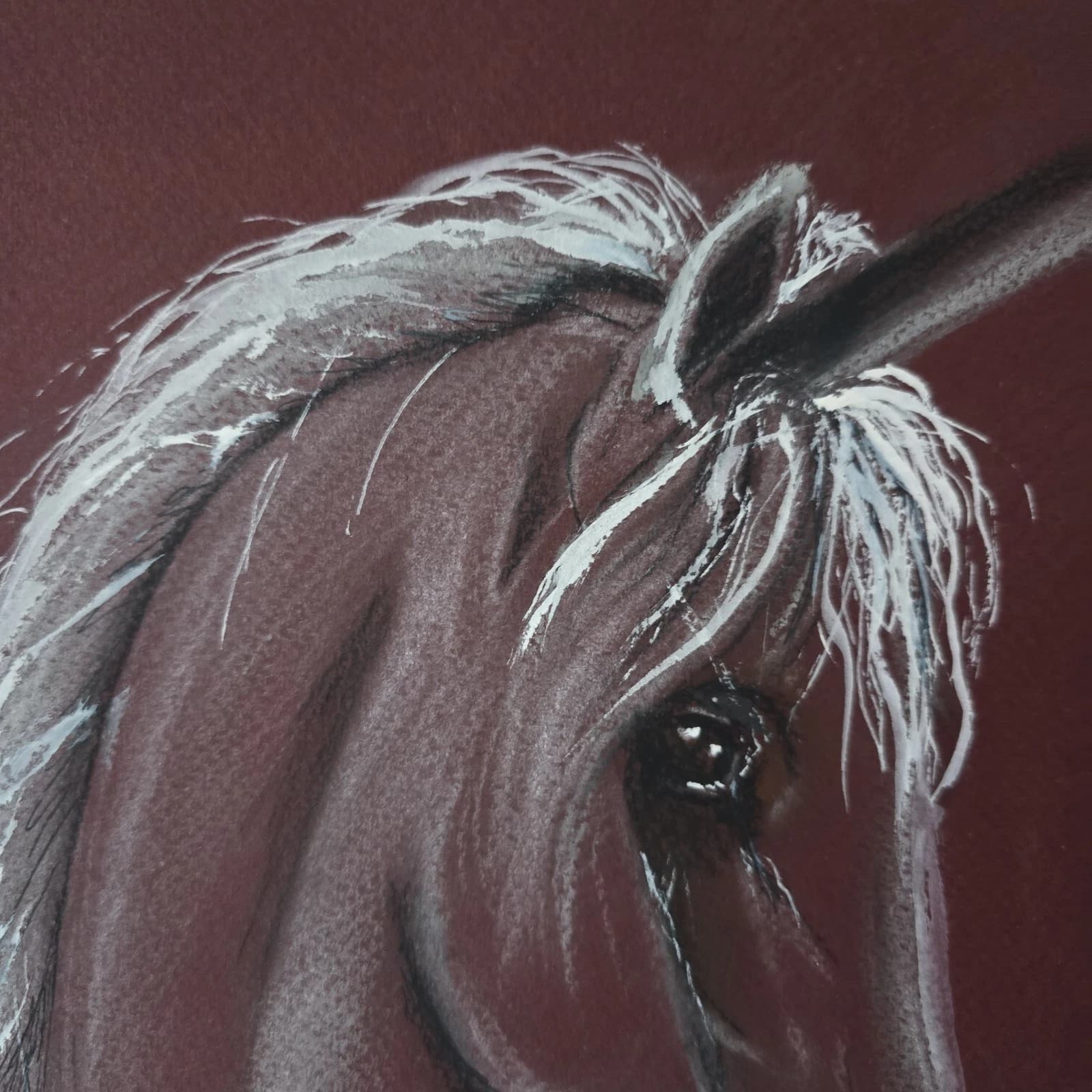 Pastel Painting Unicorn Framed thumbnail 14