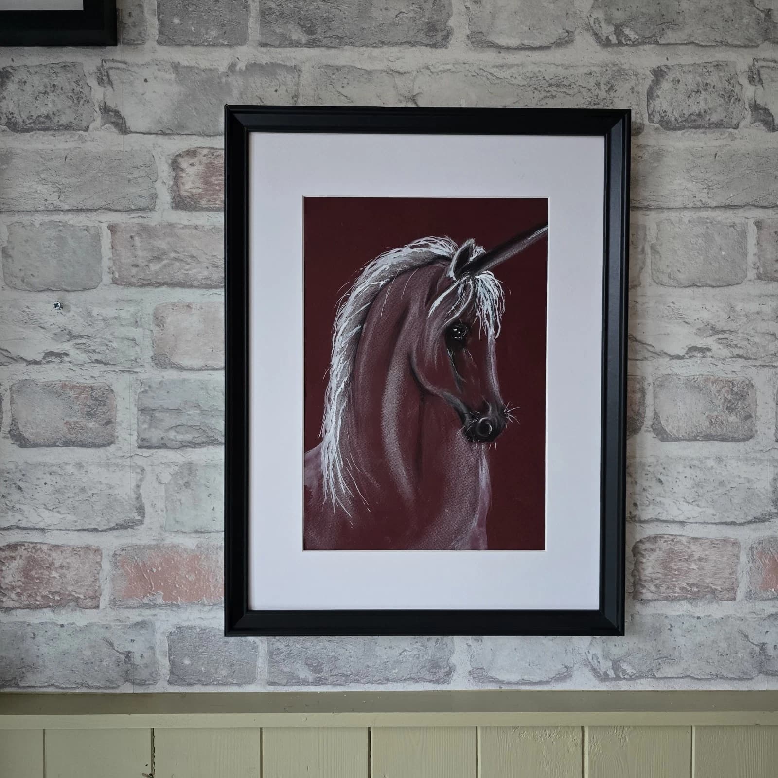 Pastel Painting Unicorn Framed thumbnail 17