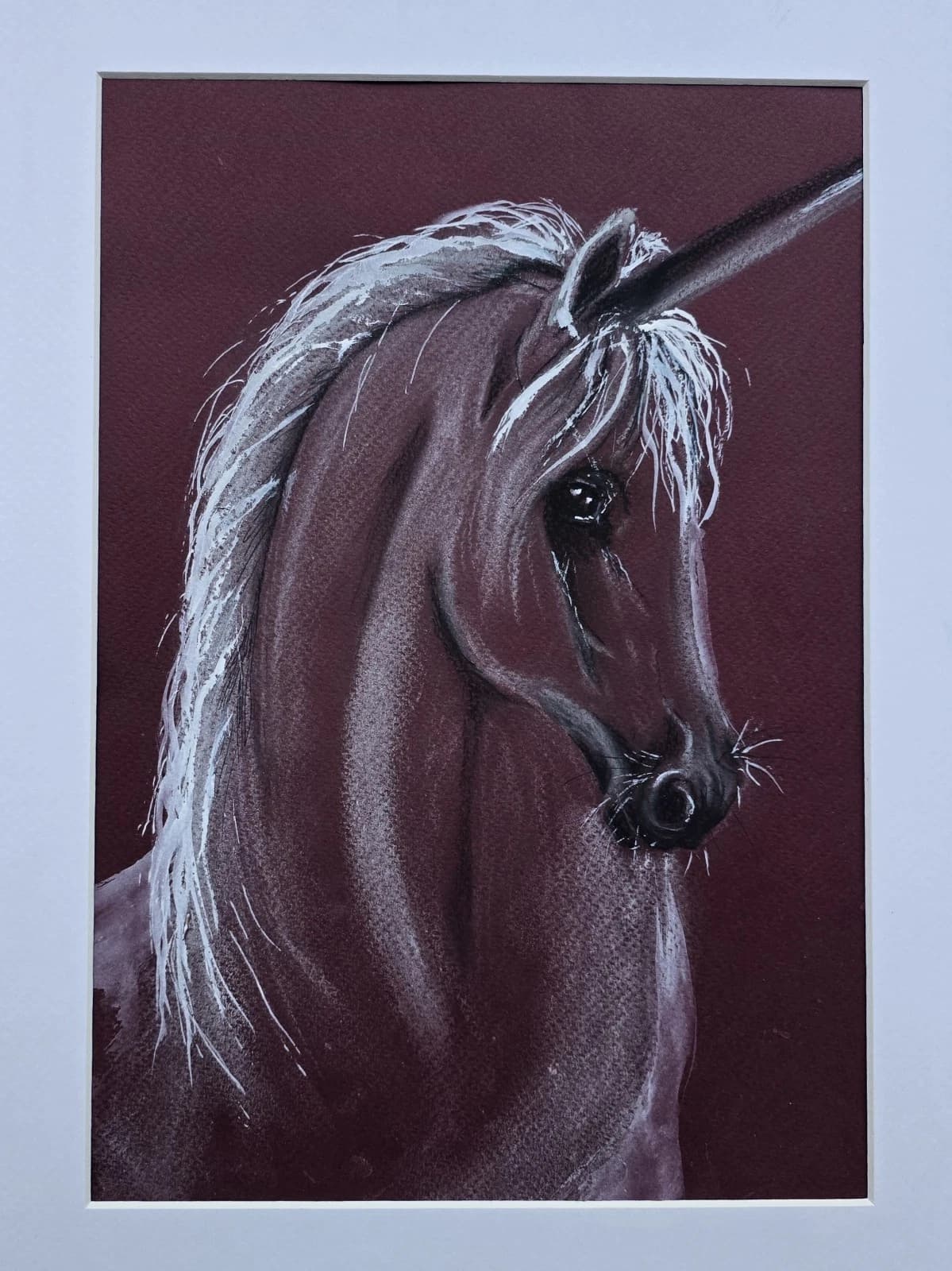 Pastel Painting Unicorn Framed thumbnail 3