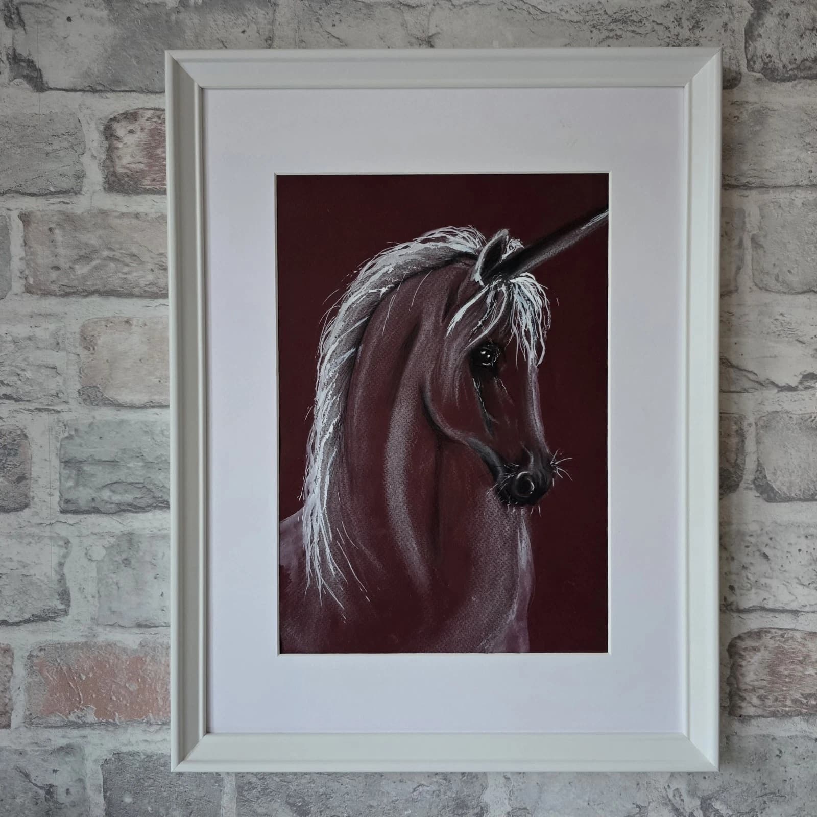 Pastel Painting Unicorn Framed thumbnail 5