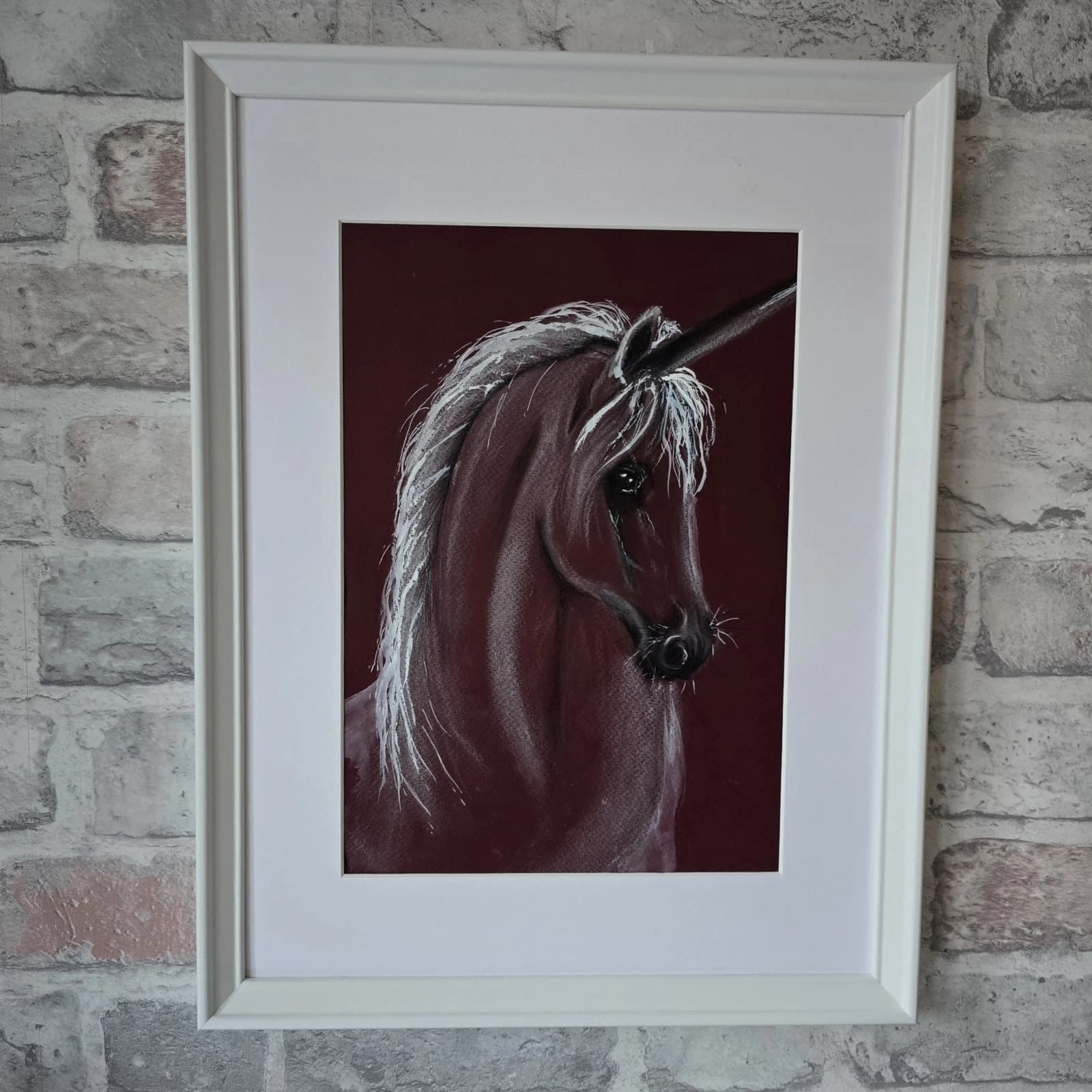 Pastel Painting Unicorn Framed thumbnail 6
