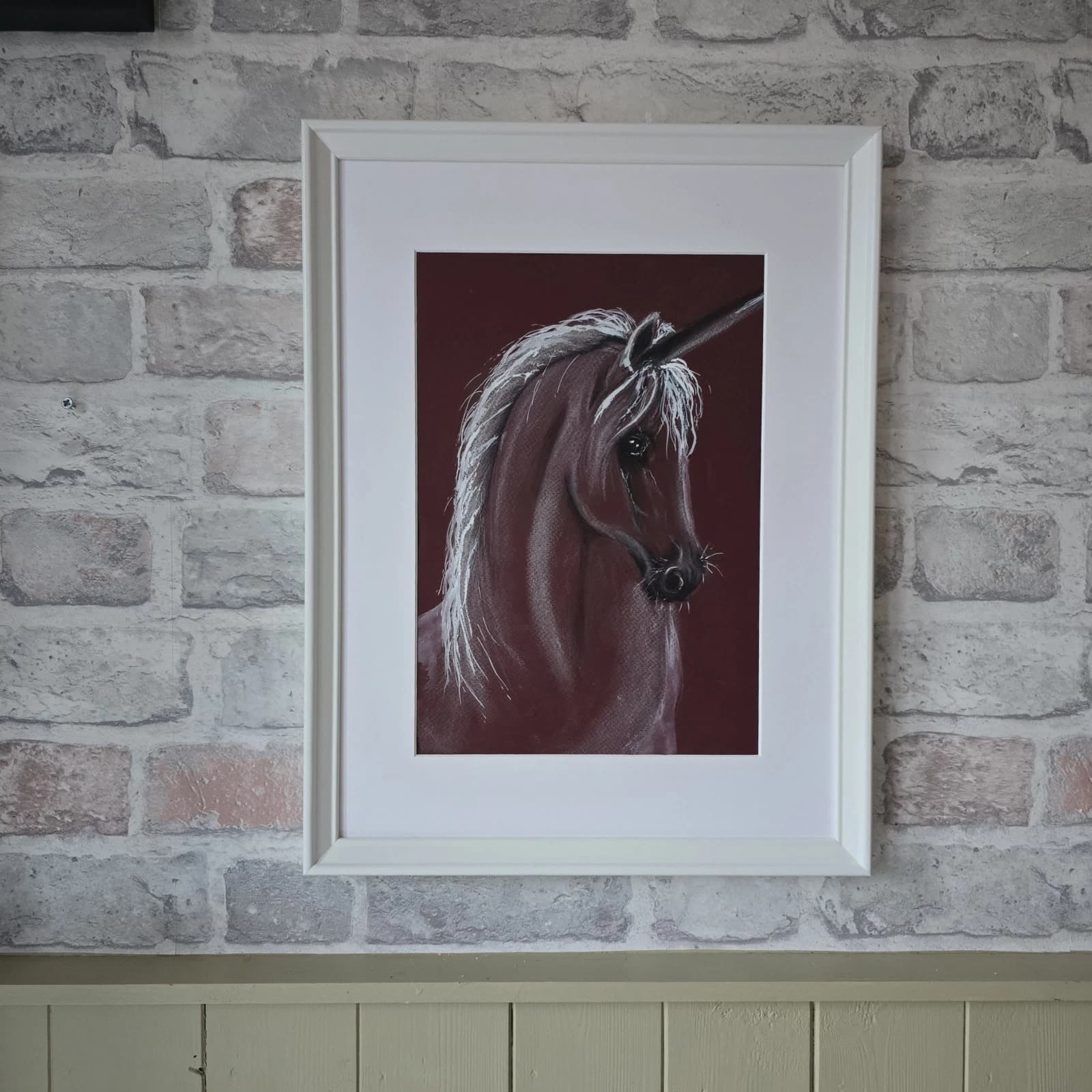 Pastel Painting Unicorn Framed thumbnail 8