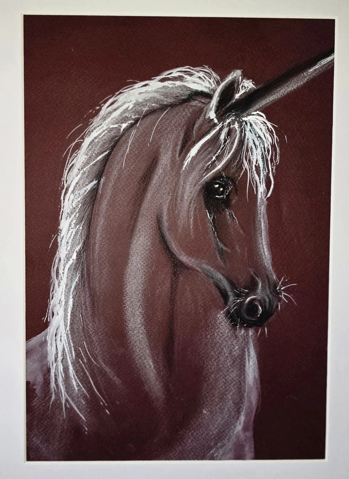 Pastel Painting Unicorn Framed