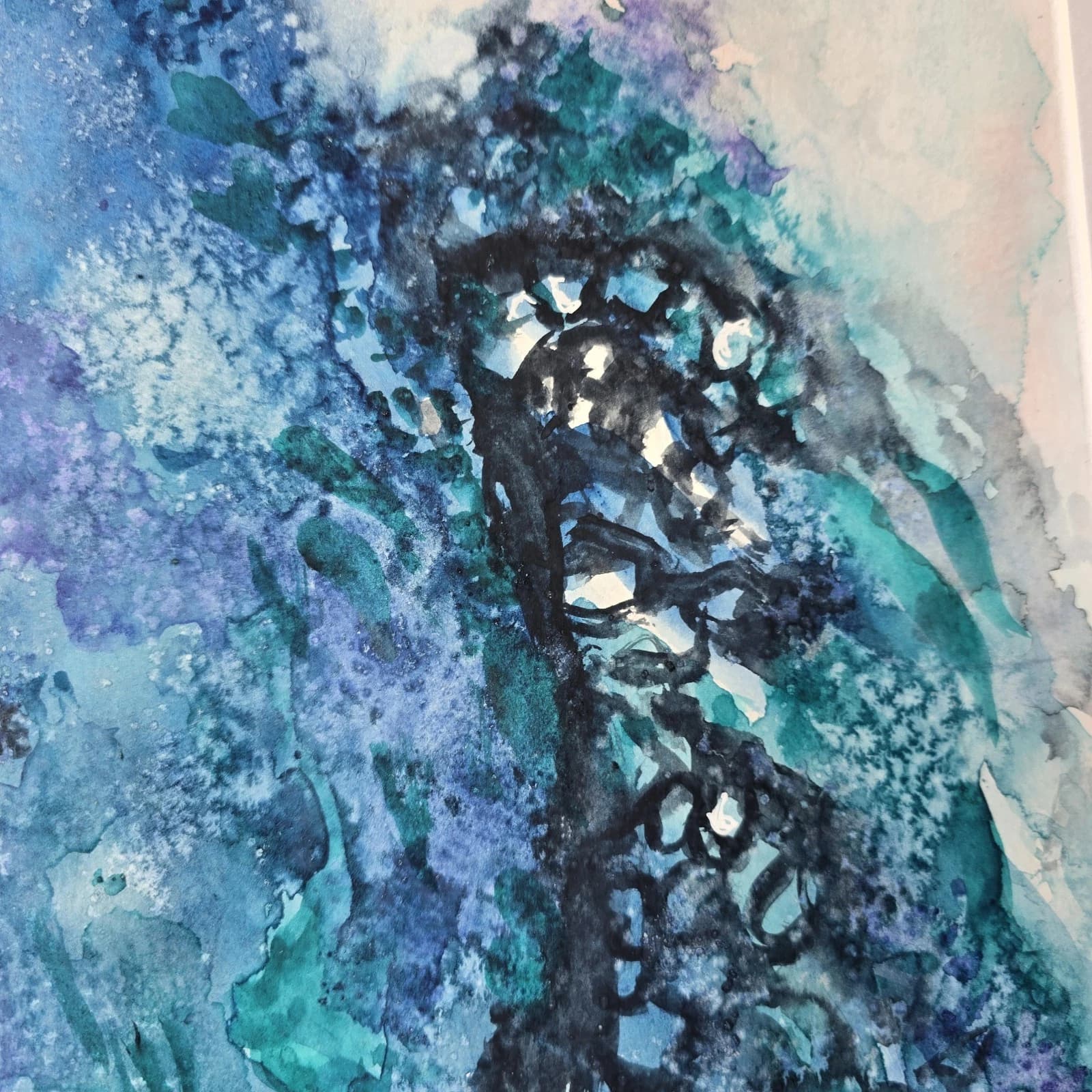 Peacock Wildlife Watercolour Painting Bird Framed thumbnail 10
