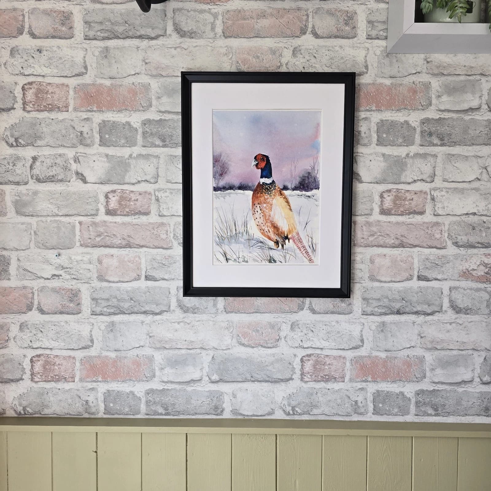 Pheasant Game Bird Watercolour Painting Gift Framed thumbnail 7