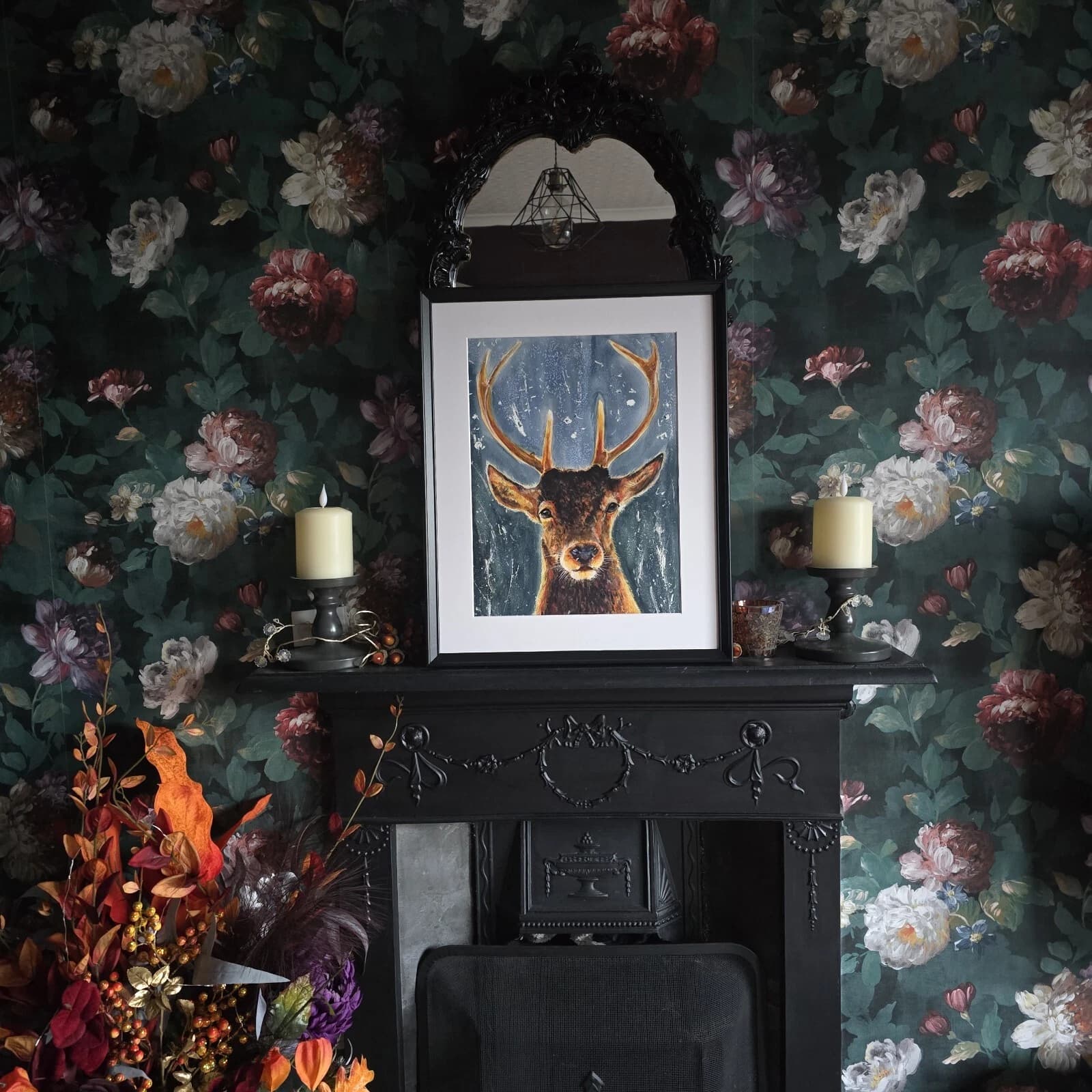 Red Deer Stag Portrait Head Watercolour Painting Wildlife thumbnail 10