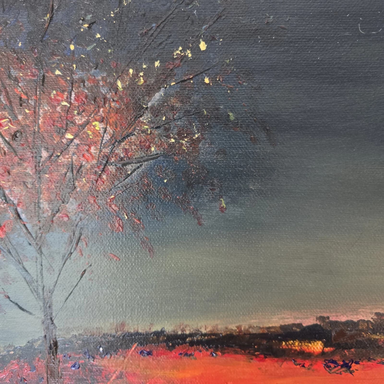 Sunset, Floral, Tree, Landscape, Contemporary Painting thumbnail 11