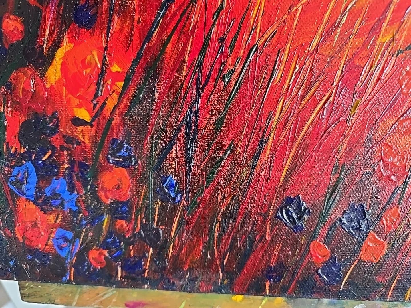 Sunset, Floral, Tree, Landscape, Contemporary Painting thumbnail 6