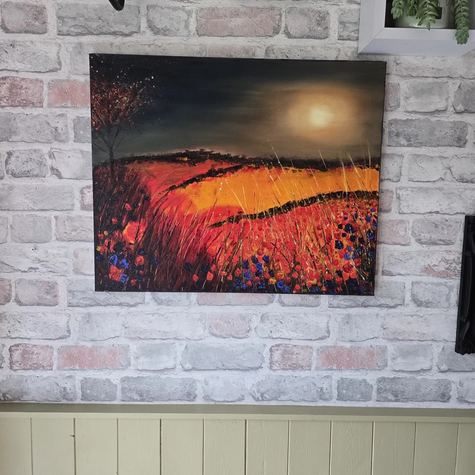Sunset, Floral, Tree, Landscape, Contemporary Painting thumbnail 9
