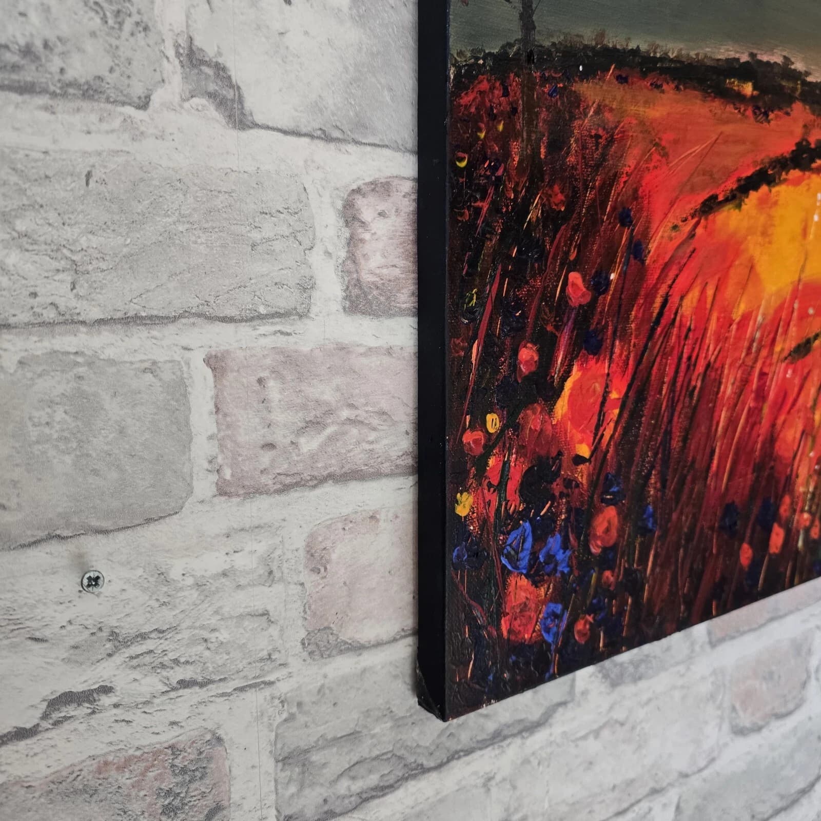 Sunset, Floral, Tree, Landscape, Contemporary Painting thumbnail 10