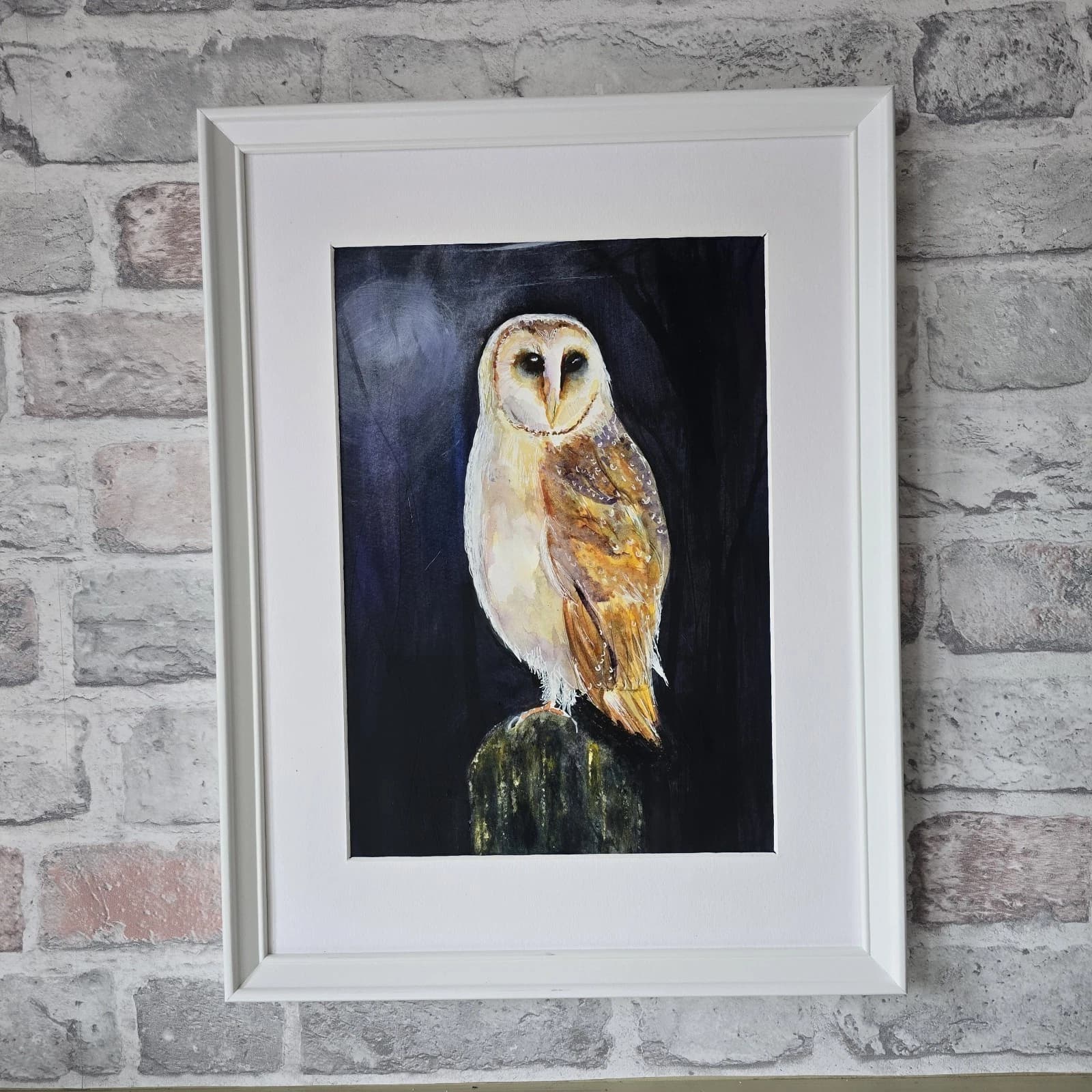 Watercolour Painting Barn Owl Bird Wildlife Art thumbnail 13