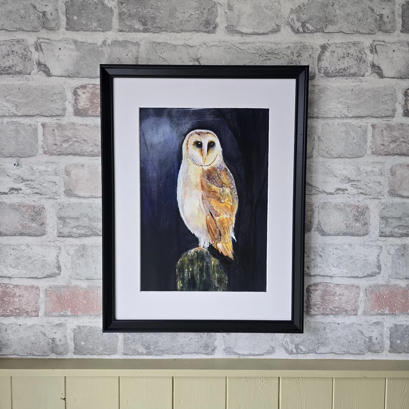 Watercolour Painting Barn Owl Bird Wildlife Art thumbnail 3