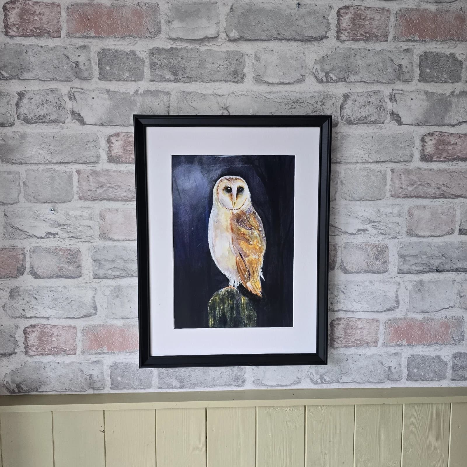 Watercolour Painting Barn Owl Bird Wildlife Art thumbnail 4