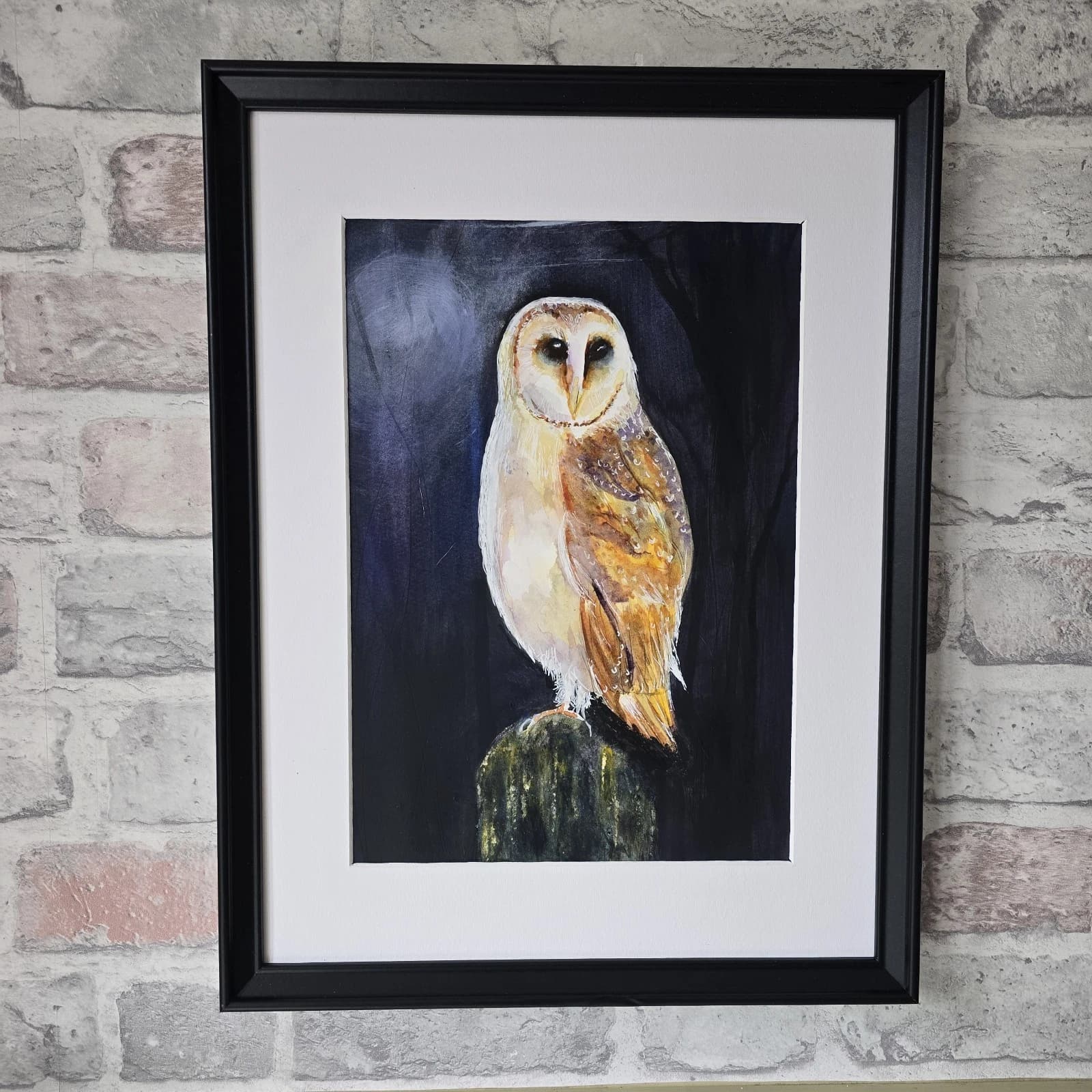 Watercolour Painting Barn Owl Bird Wildlife Art thumbnail 6
