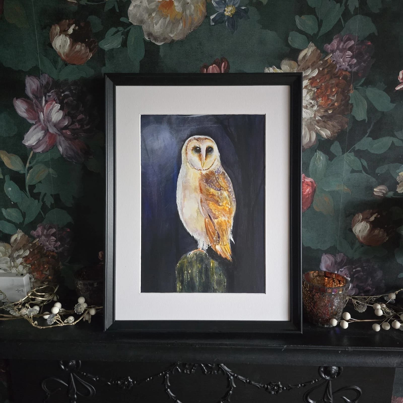 Watercolour Painting Barn Owl Bird Wildlife Art thumbnail 8