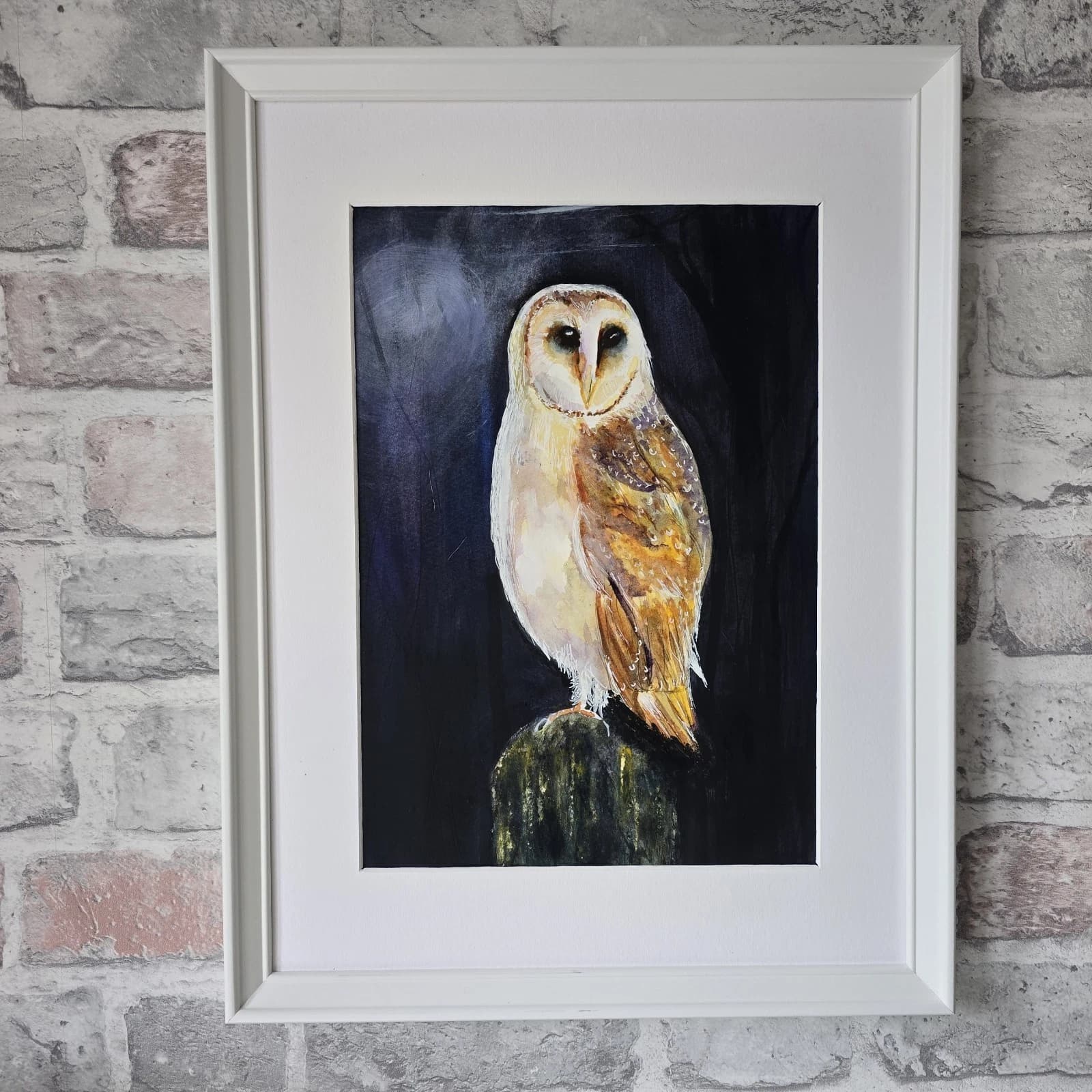 Watercolour Painting Barn Owl Bird Wildlife Art thumbnail 9